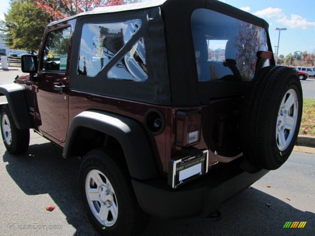 2012 Wrangler Sport 4x4 - Deep Cherry Red Crystal Pearl / Black photo #2