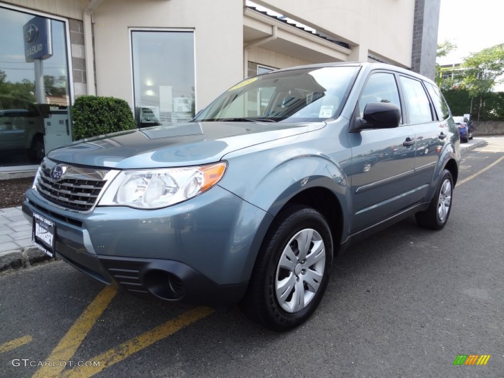2009 Forester 2.5 X - Sage Green Metallic / Platinum photo #1