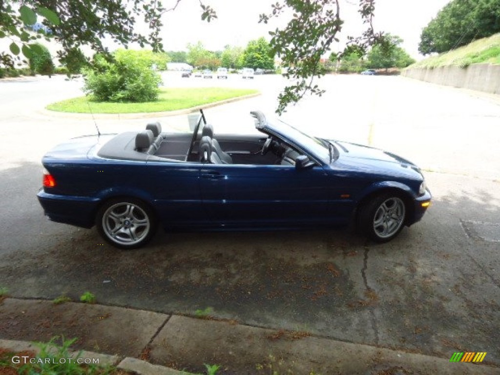 2002 3 Series 330i Convertible - Topaz Blue Metallic / Grey photo #8