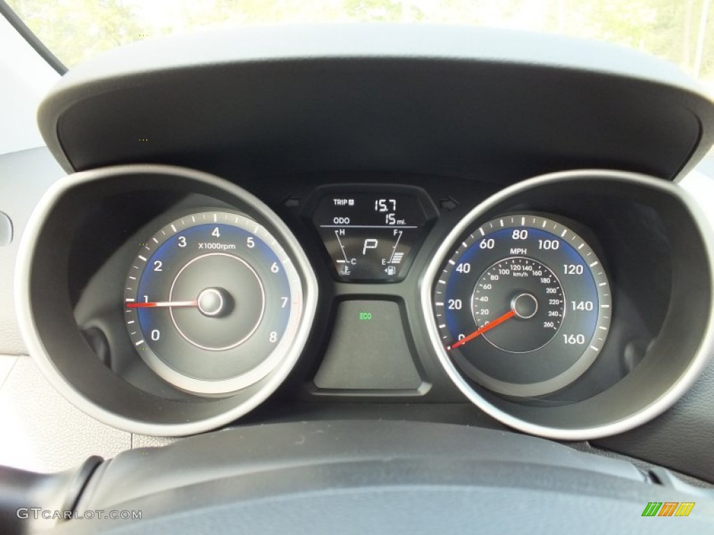 2013 Elantra Coupe SE - Titanium Gray Metallic / Black photo #16