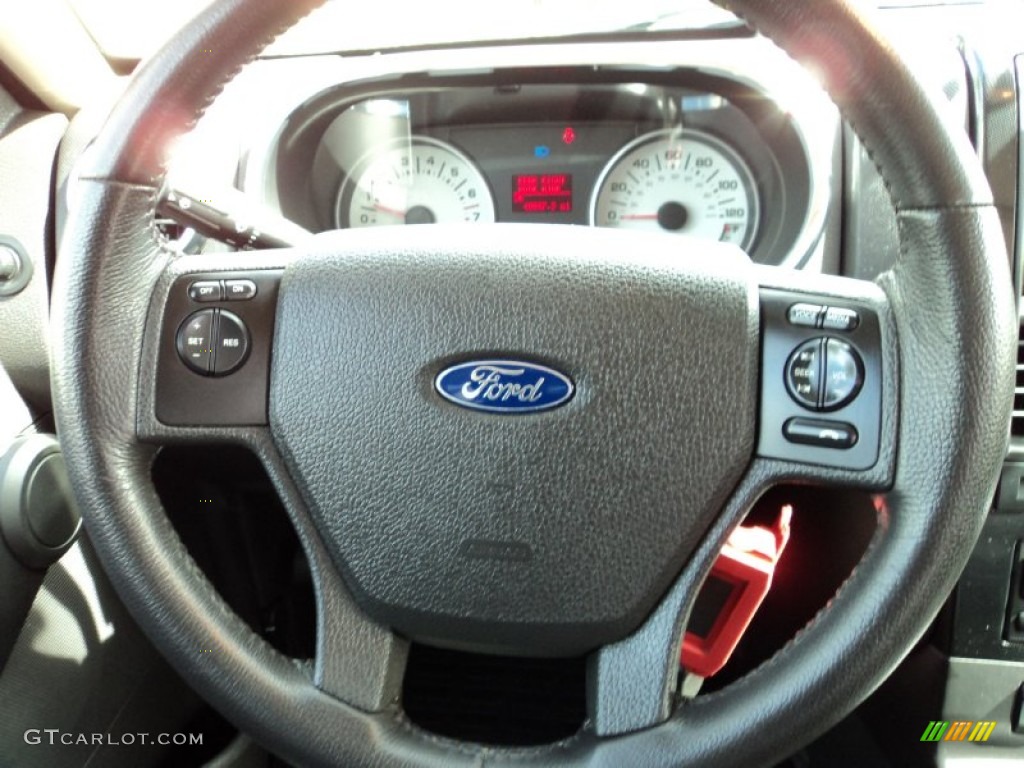 2010 Ford Explorer Sport Trac Adrenalin Adrenalin Charcoal Black Steering Wheel Photo #69848995
