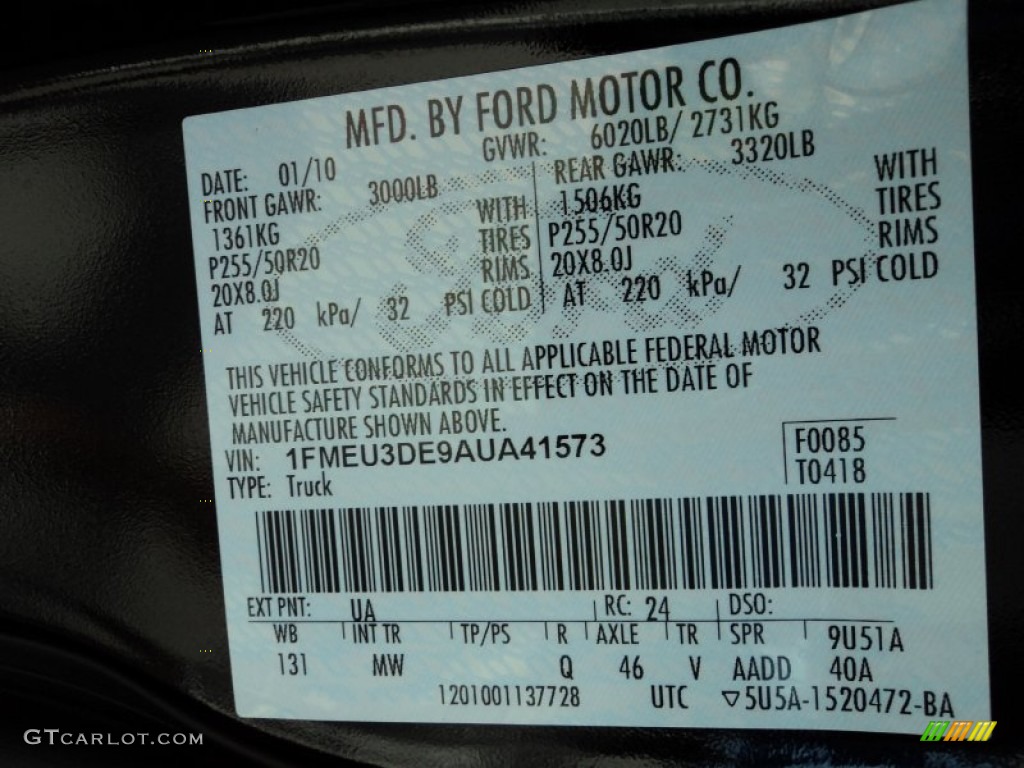 2010 Ford Explorer Sport Trac Adrenalin Color Code Photos