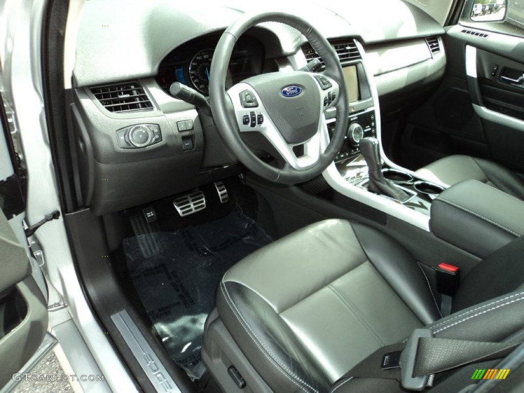 Charcoal Black/Silver Smoke Metallic Interior 2011 Ford Edge Sport Photo #69850144