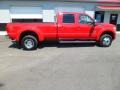2011 Vermillion Red Ford F450 Super Duty Lariat Crew Cab 4x4 Dually  photo #2