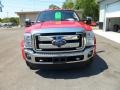 2011 Vermillion Red Ford F450 Super Duty Lariat Crew Cab 4x4 Dually  photo #3