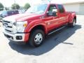 2011 Vermillion Red Ford F450 Super Duty Lariat Crew Cab 4x4 Dually  photo #8