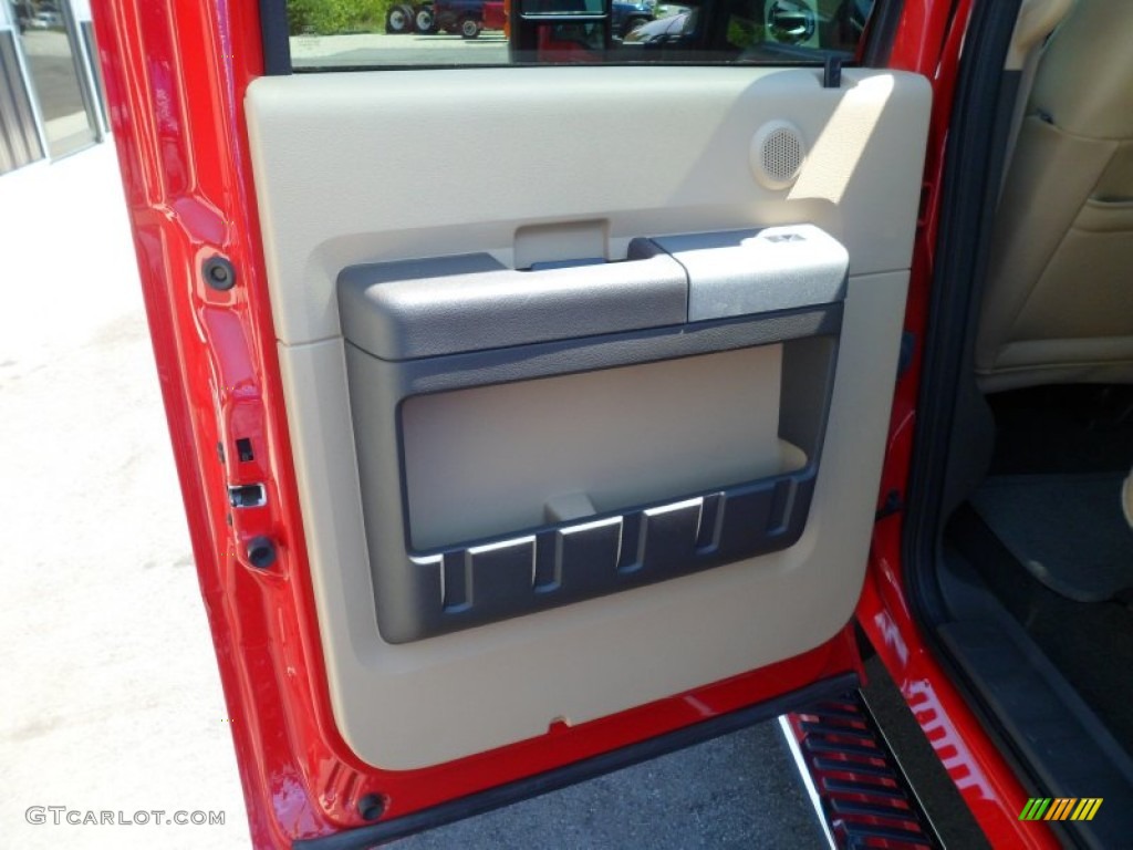 2011 Ford F450 Super Duty Lariat Crew Cab 4x4 Dually Adobe Door Panel Photo #69851548