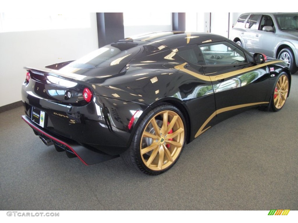 GP Edition Motorsport Black/Gold 2012 Lotus Evora S GP Special Edition Exterior Photo #69853018