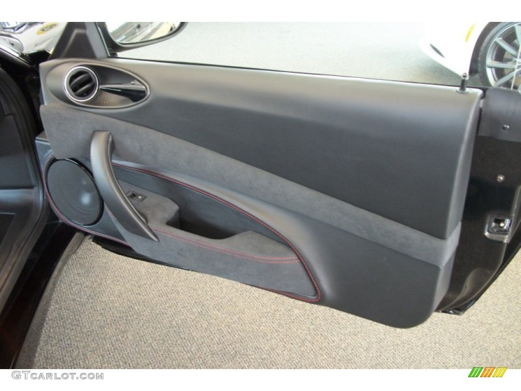 2012 Lotus Evora S GP Special Edition Ebony Black Leather/Red Piping Door Panel Photo #69853105