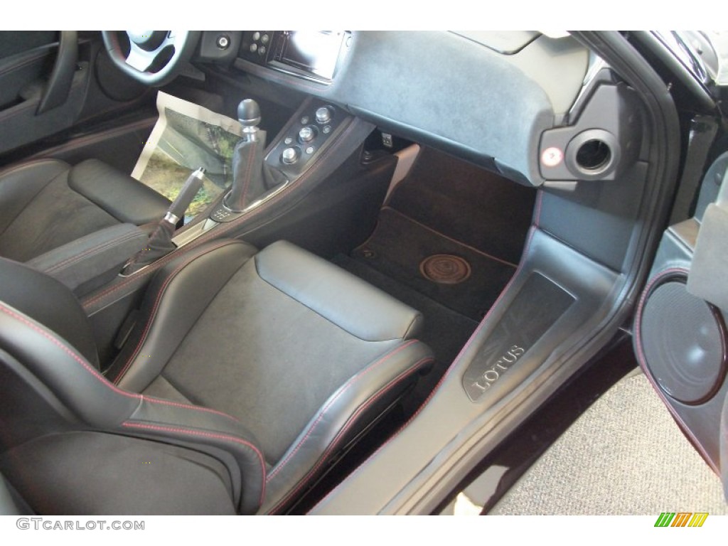 Ebony Black Leather/Red Piping Interior 2012 Lotus Evora S GP Special Edition Photo #69853114