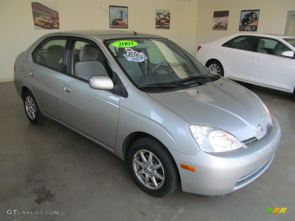 2003 Prius Hybrid - Silver Strata Metallic / Amethyst photo #7