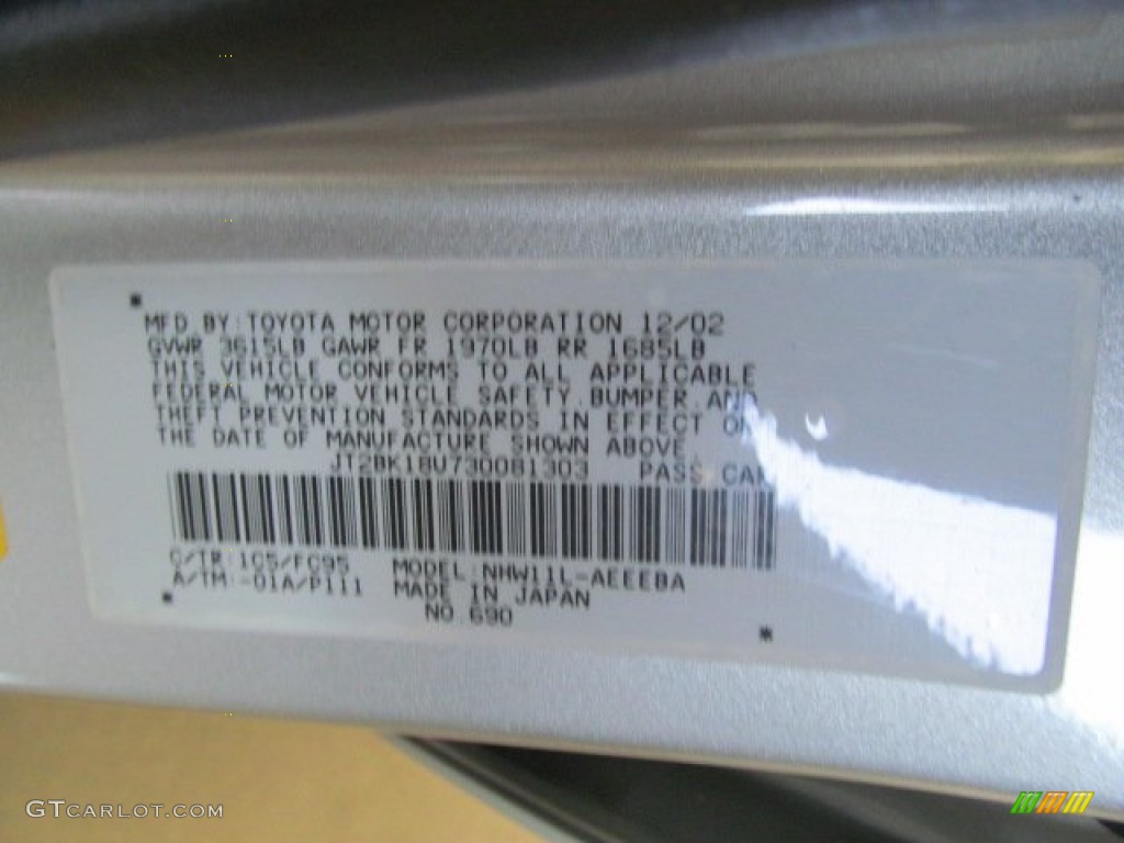 2003 Toyota Prius Hybrid Parts Photos