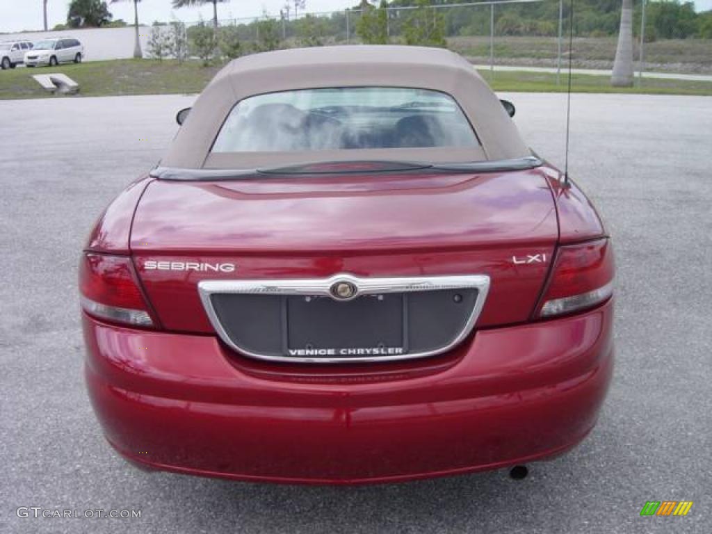 2004 Sebring LXi Convertible - Inferno Red Pearl / Sandstone photo #5
