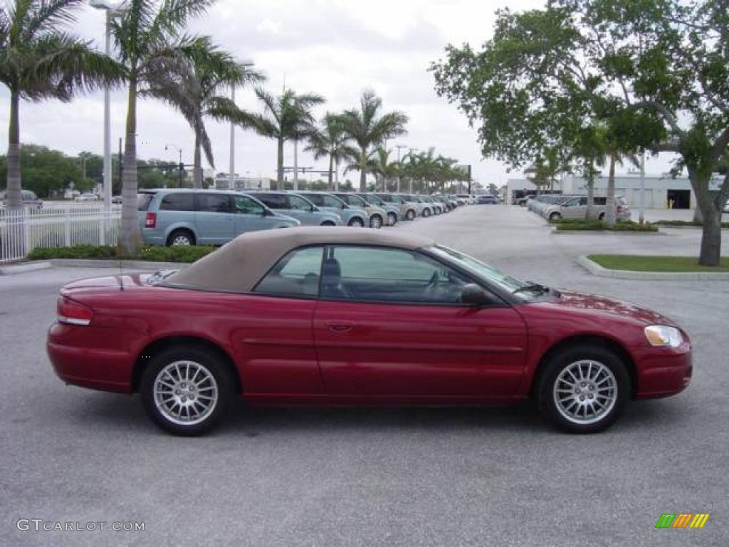 2004 Sebring LXi Convertible - Inferno Red Pearl / Sandstone photo #7
