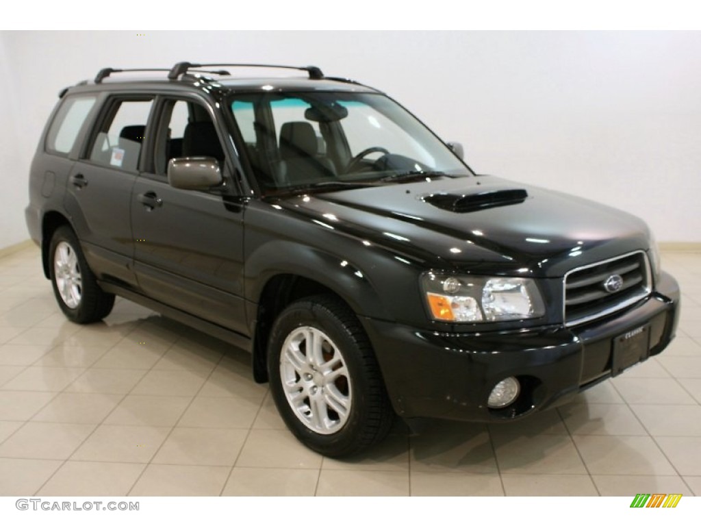 2005 Forester 2.5 XT - Obsidian Black Pearl / Off Black photo #1