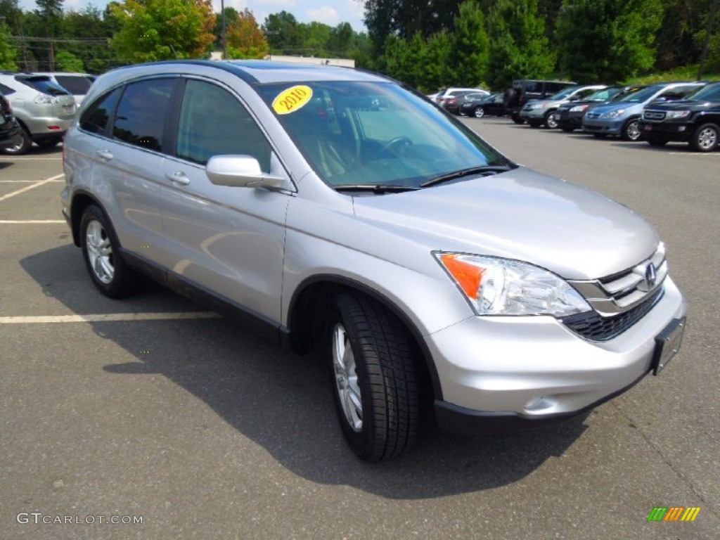 2010 CR-V EX-L AWD - Alabaster Silver Metallic / Gray photo #2