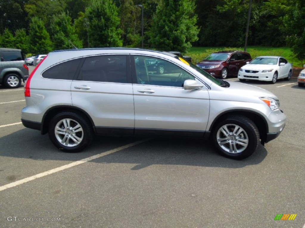 2010 CR-V EX-L AWD - Alabaster Silver Metallic / Gray photo #3