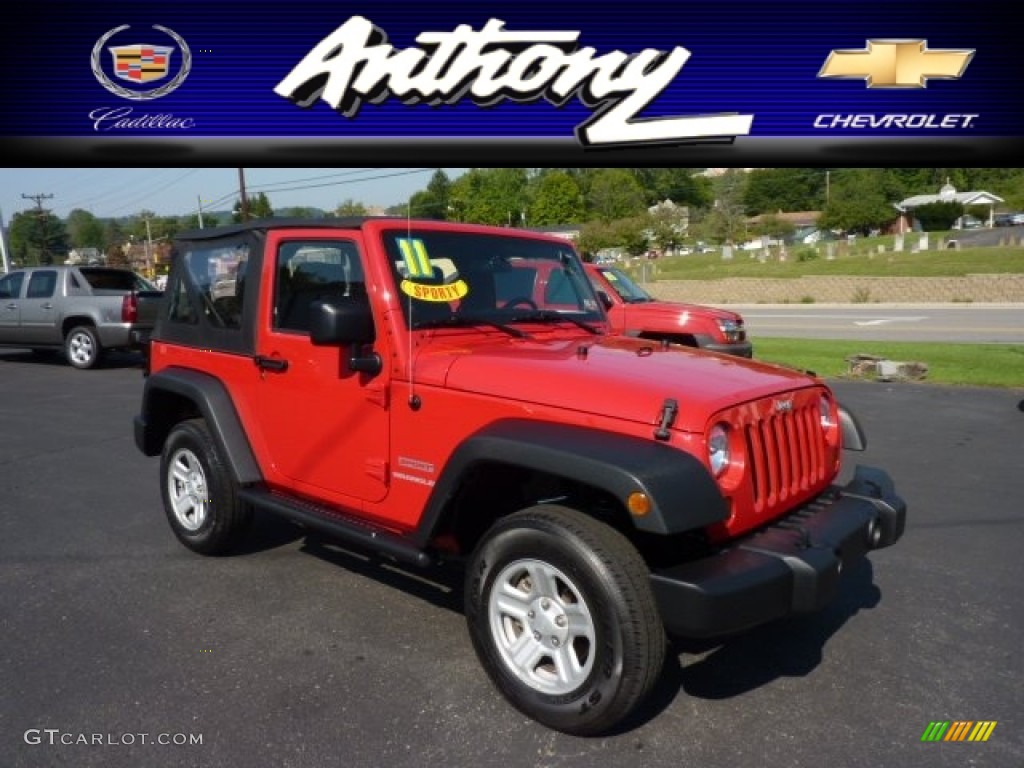 Flame Red Jeep Wrangler