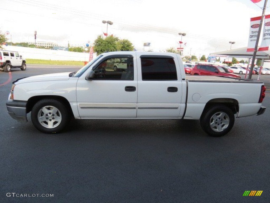 2005 Silverado 1500 LS Crew Cab - Summit White / Tan photo #4