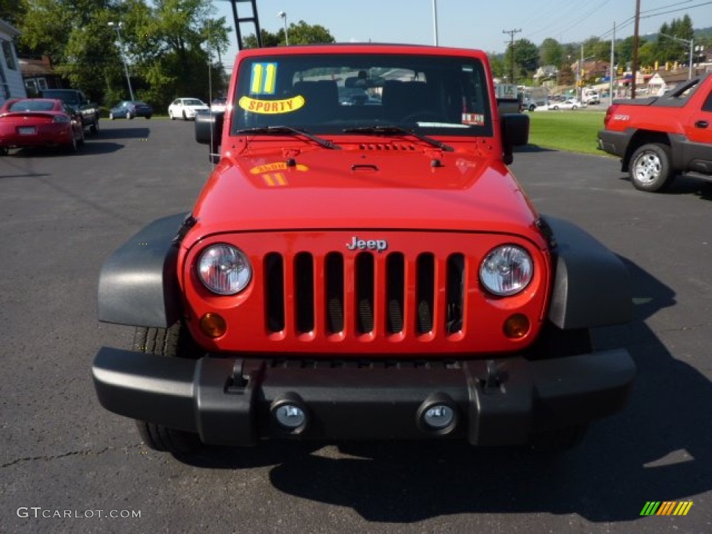 2011 Wrangler Sport 4x4 - Flame Red / Black photo #2