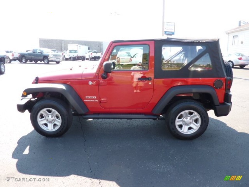 2011 Wrangler Sport 4x4 - Flame Red / Black photo #4