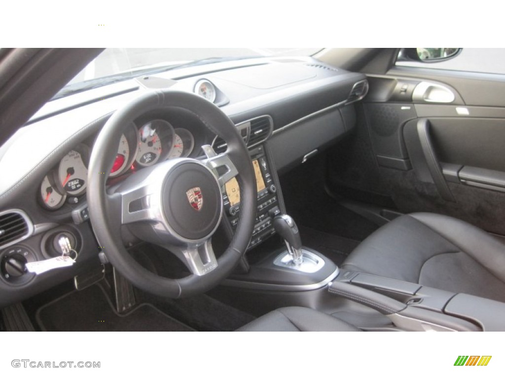 2011 Porsche 911 Turbo Cabriolet Black Dashboard Photo #69859747