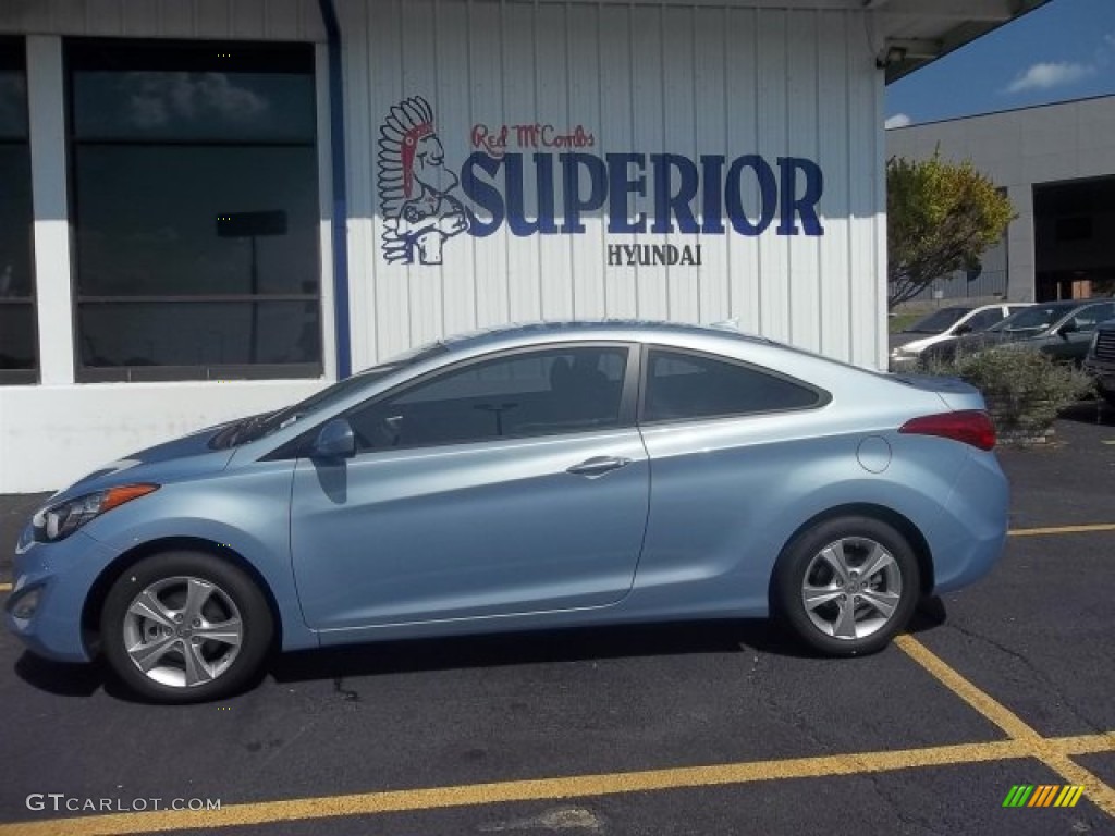 2013 Elantra Coupe GS - Blue Sky Metallic / Gray photo #2