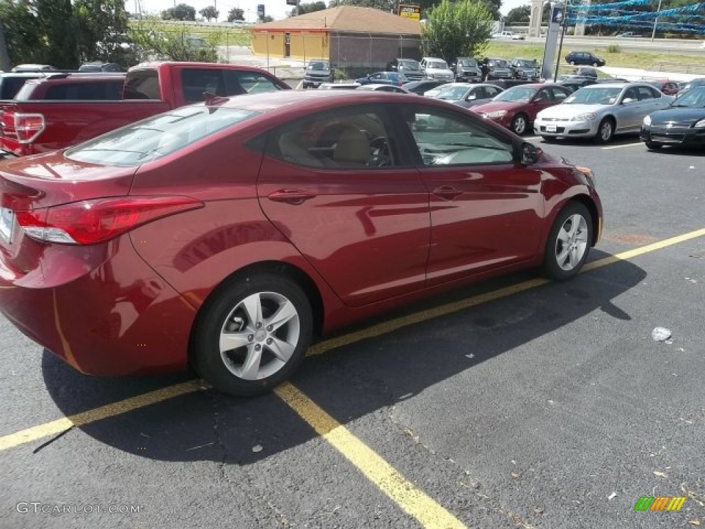 2013 Elantra GLS - Red Allure / Beige photo #4