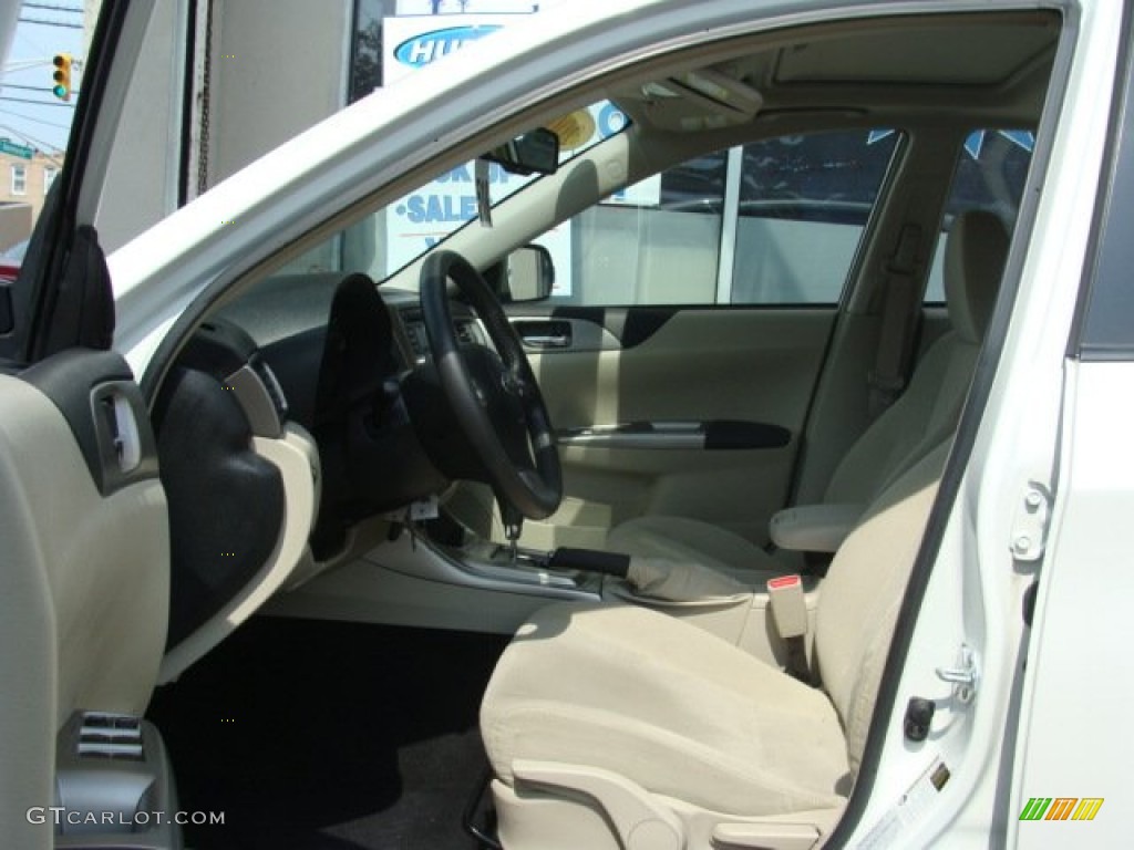 2009 Impreza 2.5i Premium Wagon - Satin White Pearl / Carbon Black photo #7