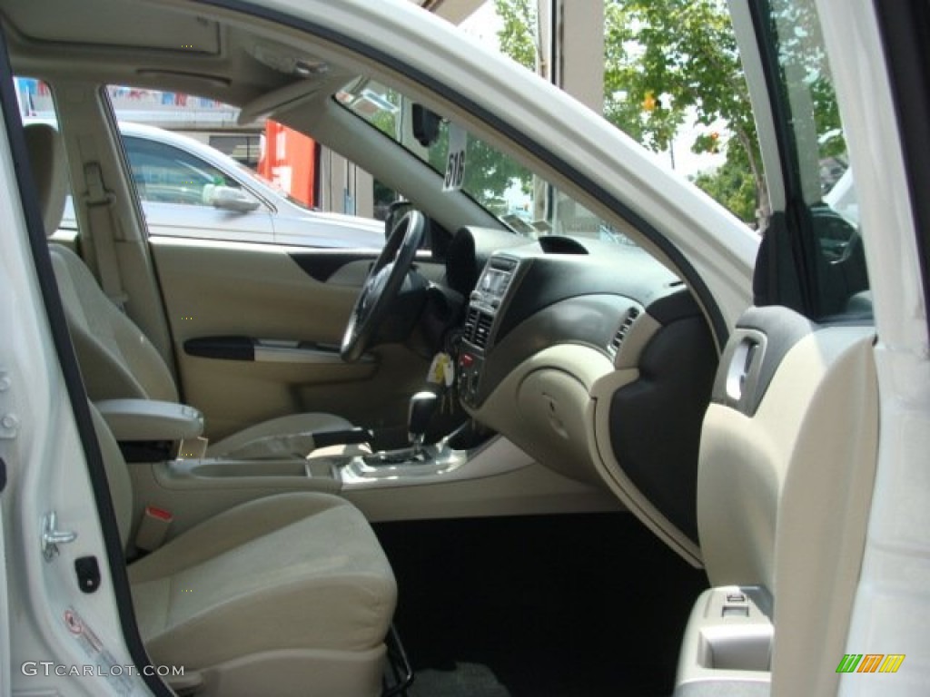 2009 Impreza 2.5i Premium Wagon - Satin White Pearl / Carbon Black photo #8