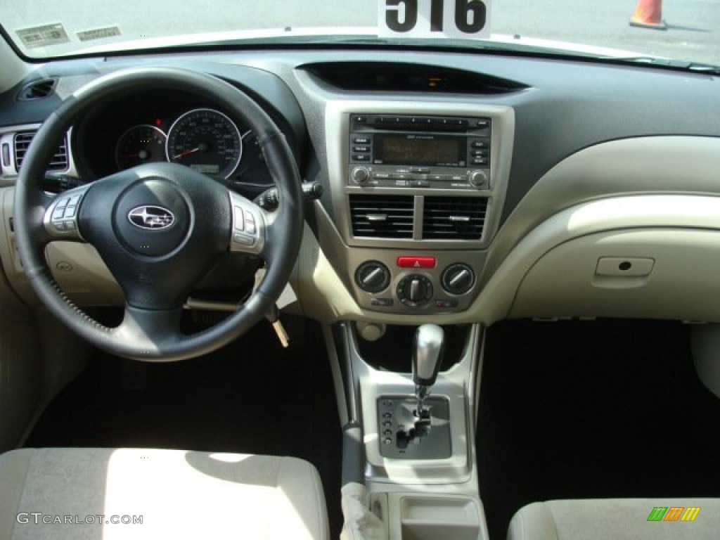 2009 Impreza 2.5i Premium Wagon - Satin White Pearl / Carbon Black photo #9
