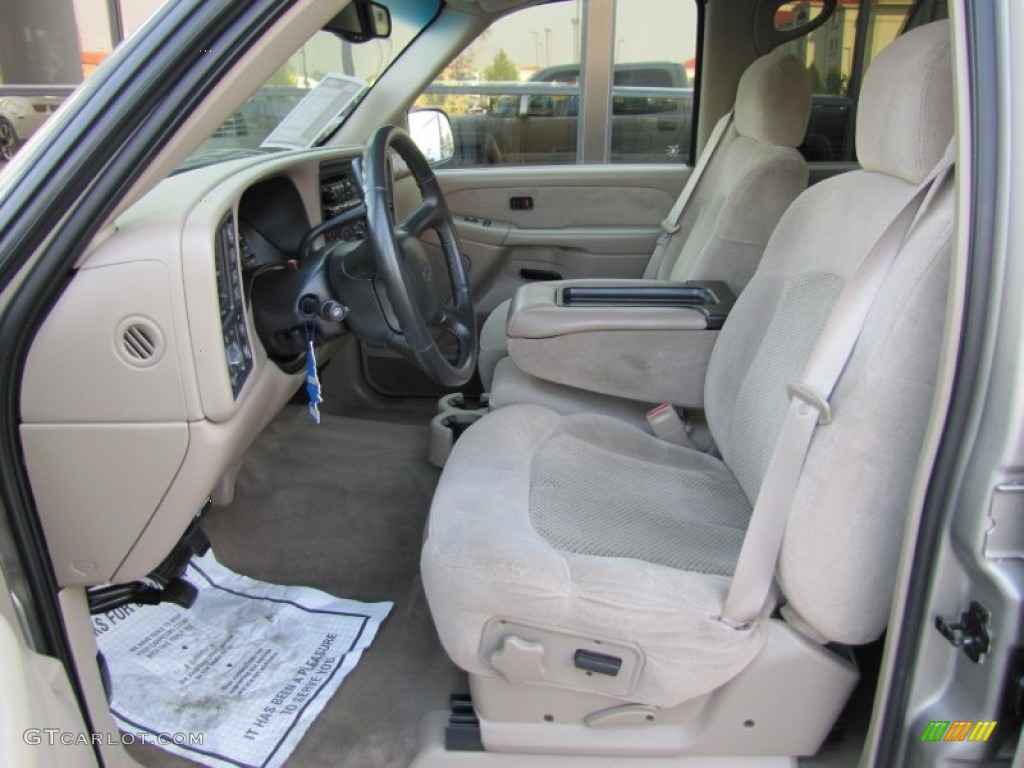Tan Interior 2001 Chevrolet Silverado 1500 LS Crew Cab 4x4 Photo #69861643