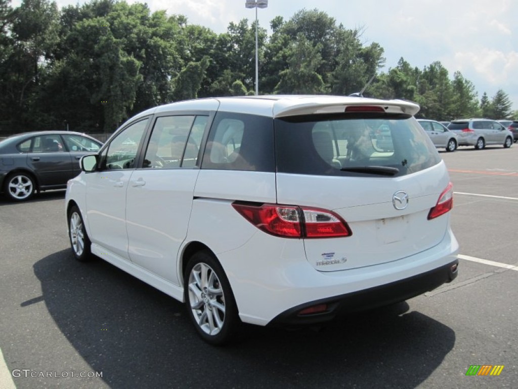 2012 MAZDA5 Touring - Crystal White Pearl Mica / Sand photo #7