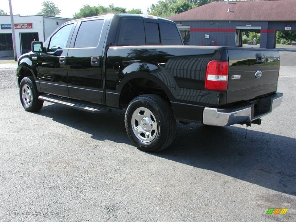 2006 F150 XLT SuperCrew 4x4 - Black / Medium/Dark Flint photo #4