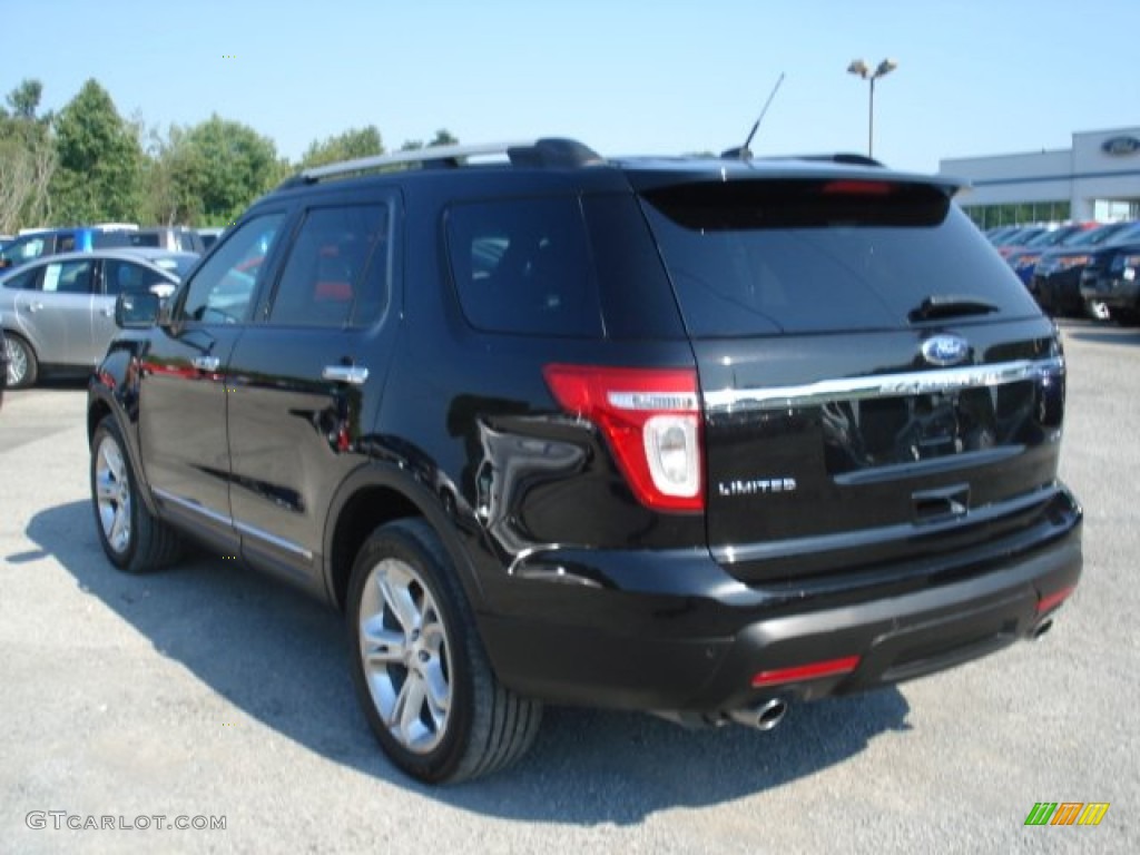 2012 Explorer Limited 4WD - Tuxedo Black Metallic / Charcoal Black photo #6