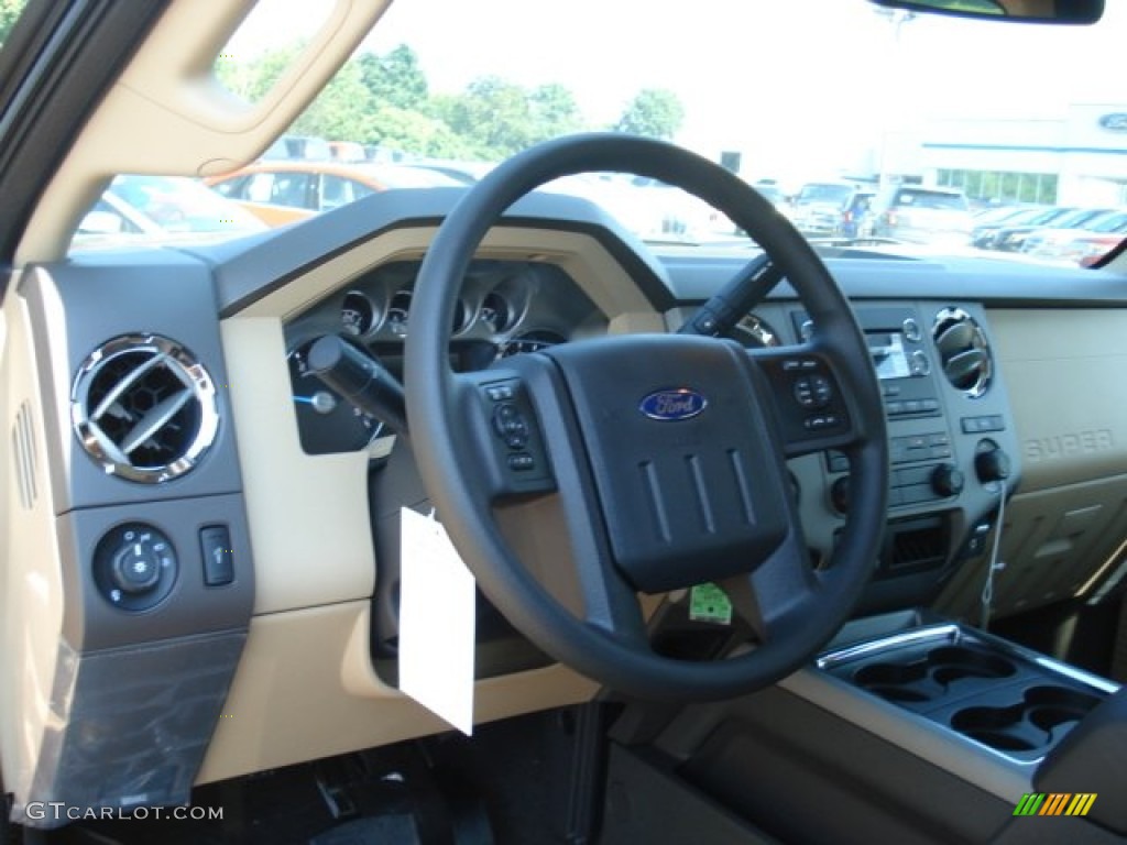 2012 F250 Super Duty XLT Crew Cab 4x4 - Autumn Red Metallic / Adobe photo #10