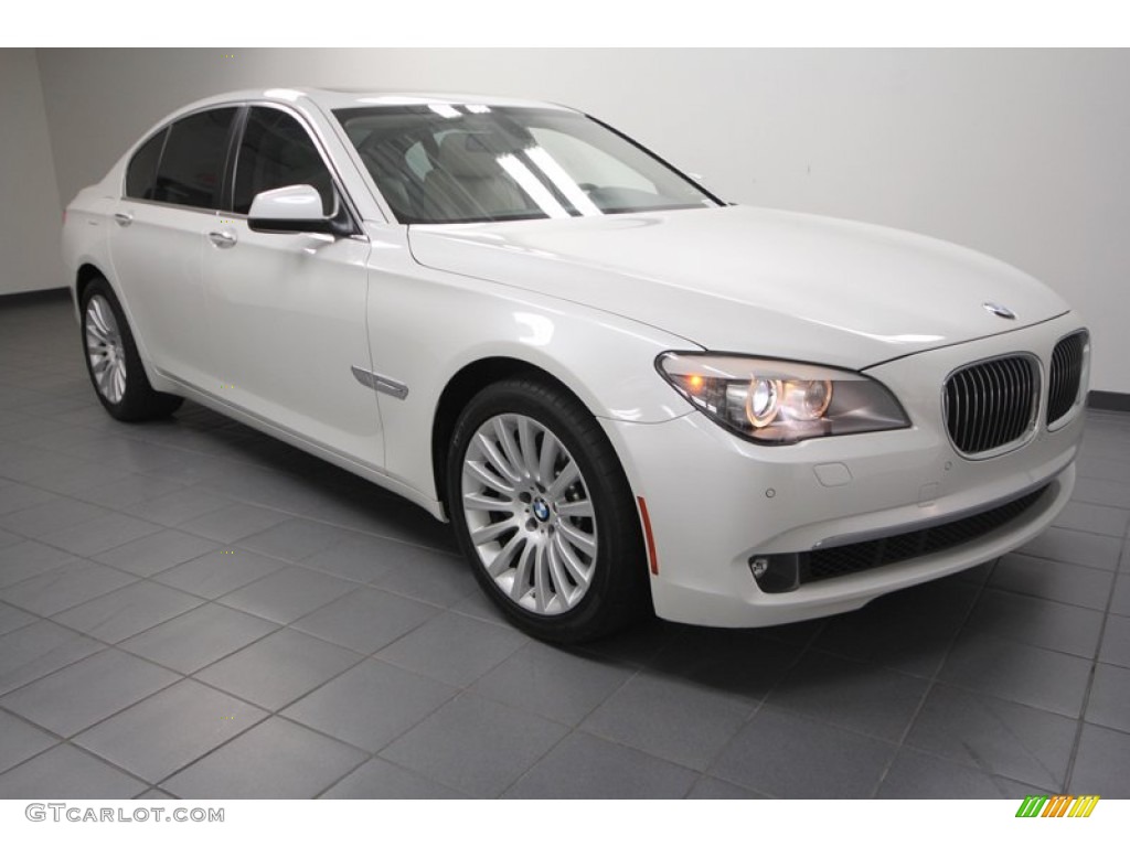 2011 7 Series 750i Sedan - Mineral White Metallic / Oyster/Black photo #1