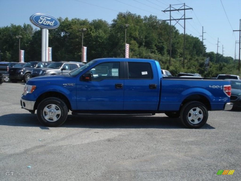 2012 F150 XLT SuperCrew 4x4 - Blue Flame Metallic / Steel Gray photo #5