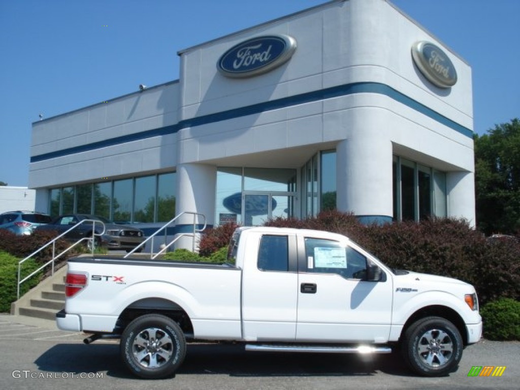 2012 F150 STX SuperCab 4x4 - Oxford White / Steel Gray photo #1