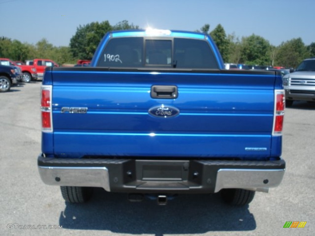 2012 F150 XLT SuperCrew 4x4 - Blue Flame Metallic / Steel Gray photo #7