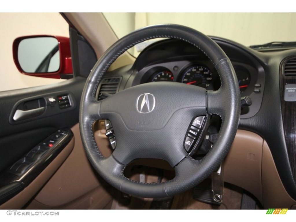 2006 Acura MDX Touring Saddle/Black Steering Wheel Photo #69868633