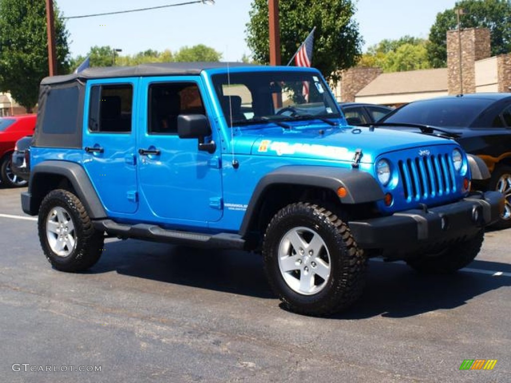 Surf Blue Pearl 2010 Jeep Wrangler Unlimited Islander Edition 4x4 Exterior Photo #69869467