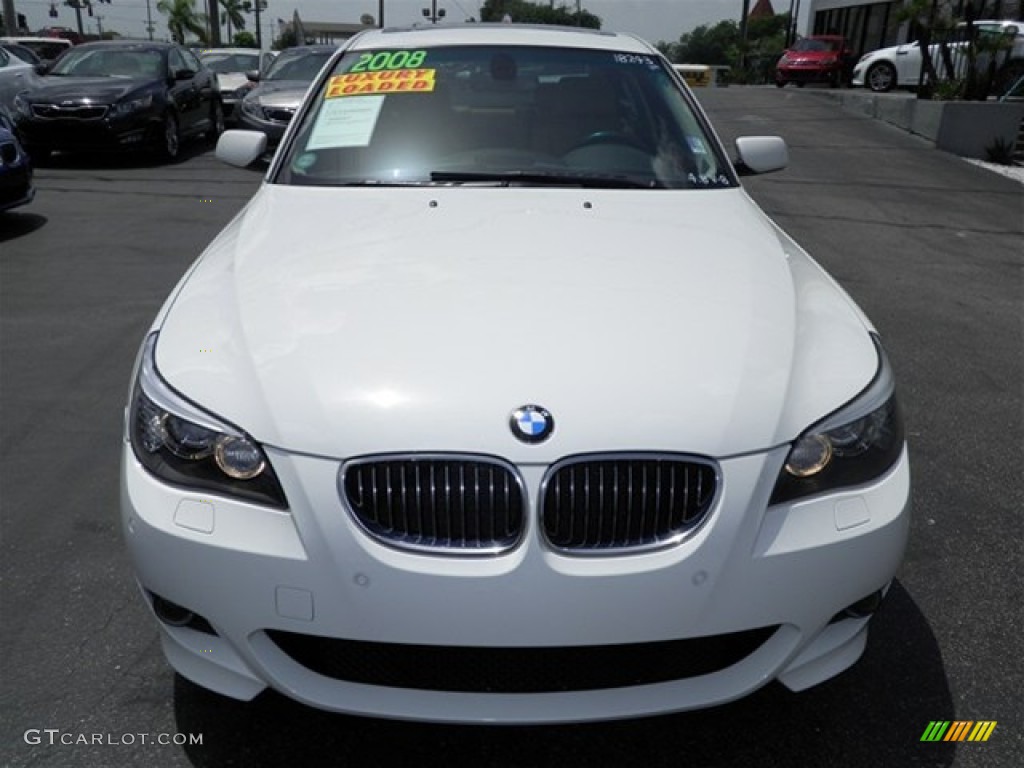 Alpine White 2008 BMW 5 Series 550i Sedan Exterior Photo #69871861