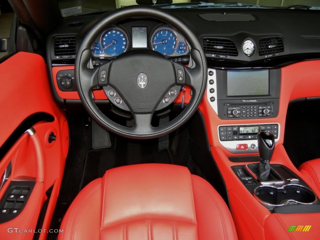2011 Maserati GranTurismo Convertible GranCabrio Rosso Corallo Dashboard Photo #69872584