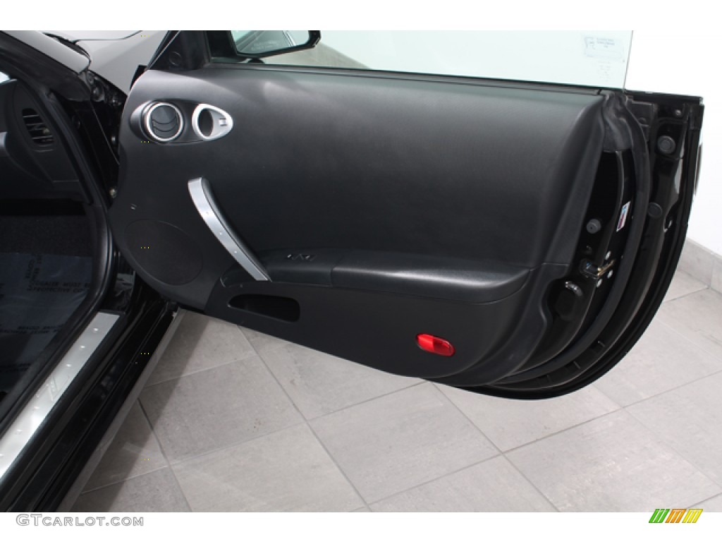 2004 Nissan 350Z Coupe Carbon Black Door Panel Photo #69874228