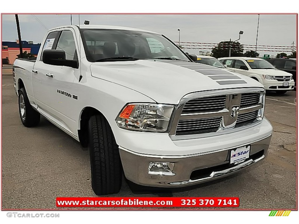 2011 Ram 1500 Big Horn Quad Cab - Bright White / Dark Slate Gray/Medium Graystone photo #12