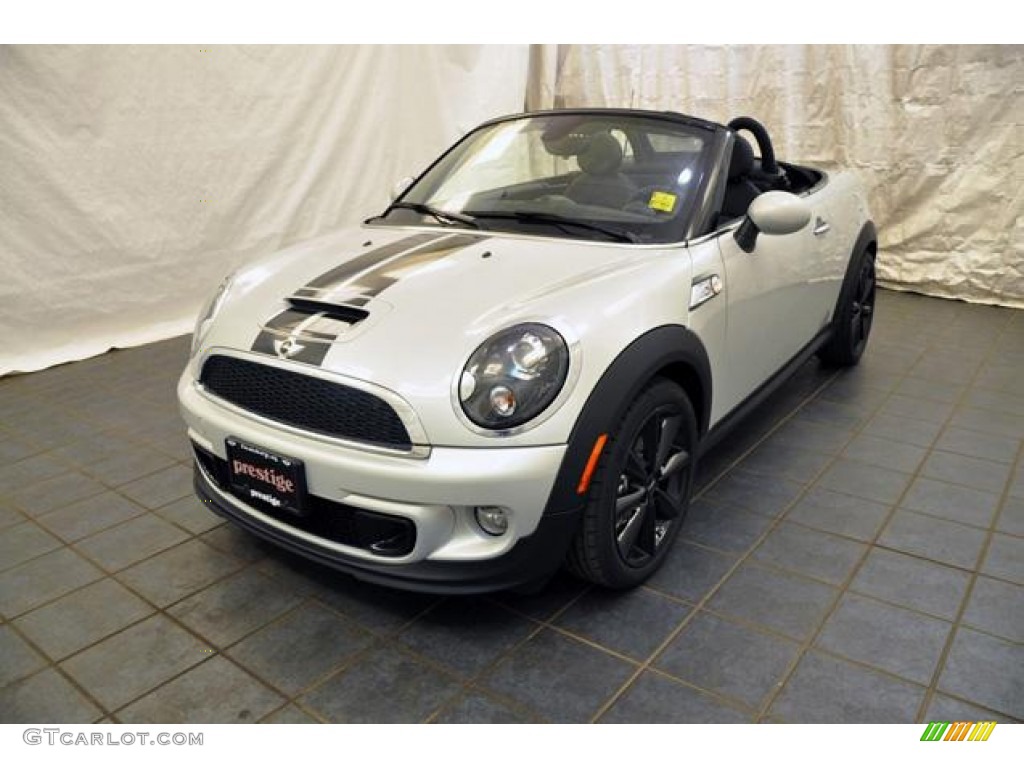 2013 Cooper S Roadster - White Silver Metallic / Carbon Black photo #1