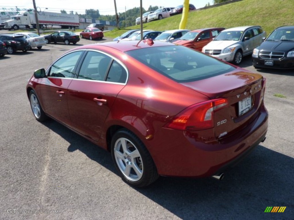 2012 S60 T5 - Flamenco Red Metallic / Soft Beige/Off Black photo #5