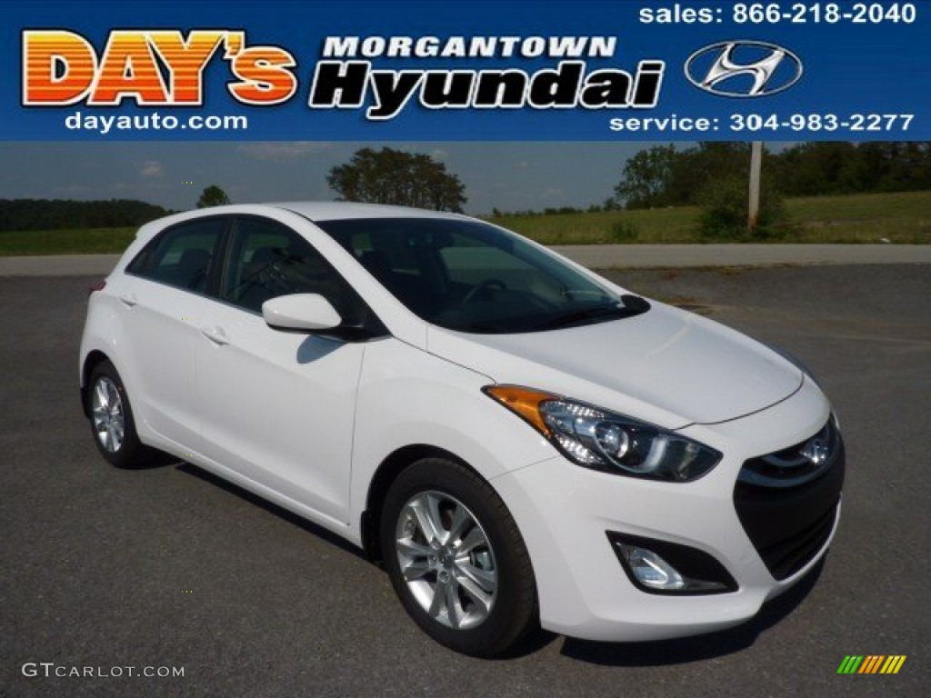 2013 Elantra GT - Monaco White / Black photo #1