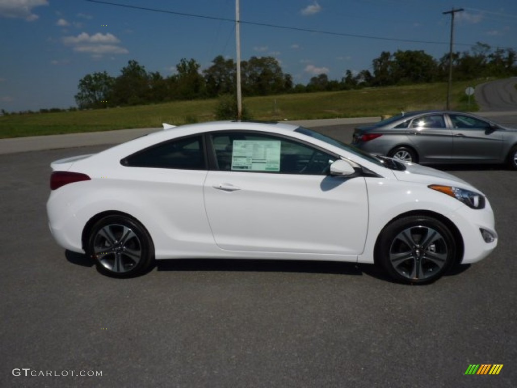 2013 Elantra Coupe SE - Monaco White / Gray photo #8